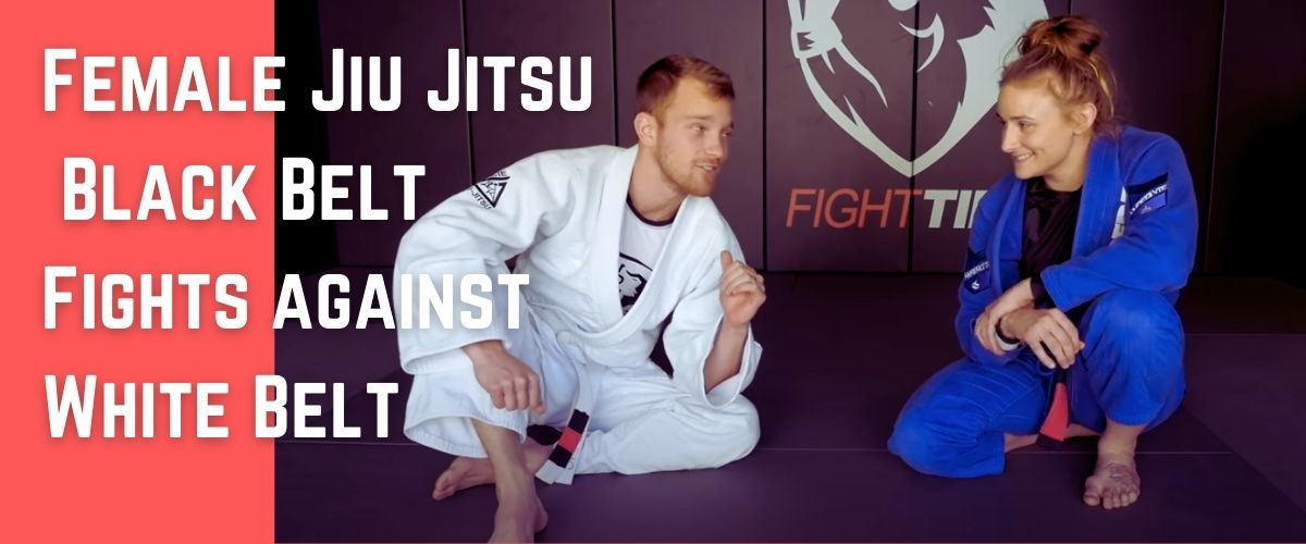 Female Jiu Jitsu Black Belt Fights against White Belt - Jiu Jitsu