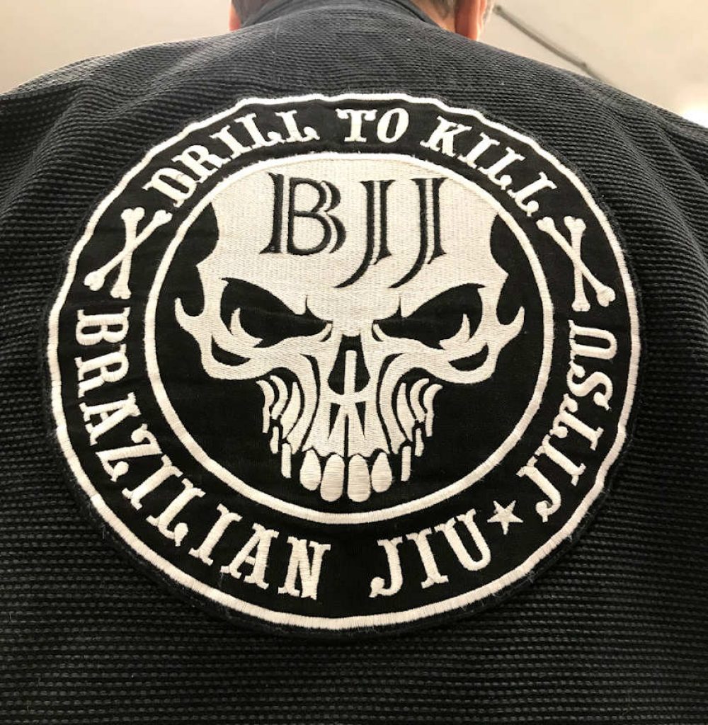 Jiu Jitsu gi patches Drill to Kill