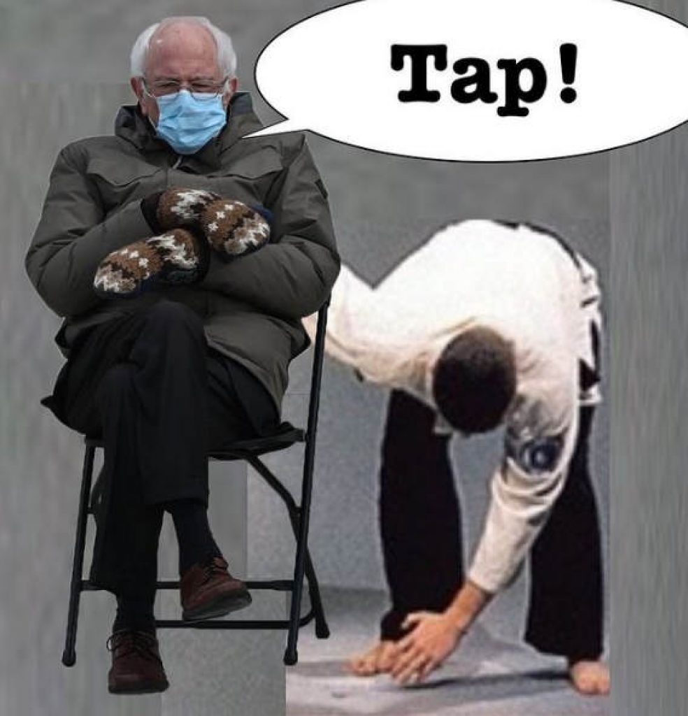 Funny jiu jitsu memes with Bernie Sanders