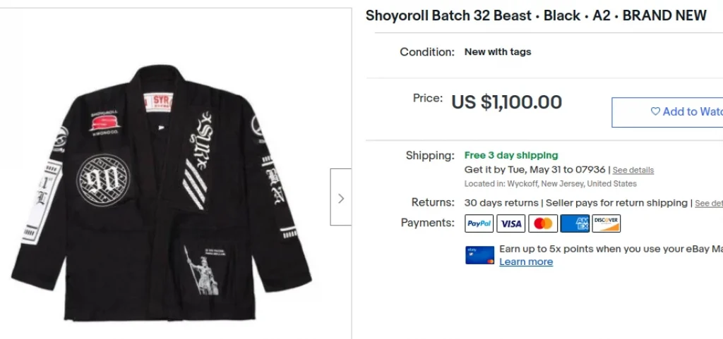 most expensive BJJ gi