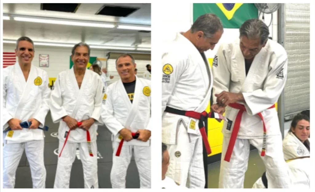 Royler Gracie receives his 8th degree coral belt from Ririon