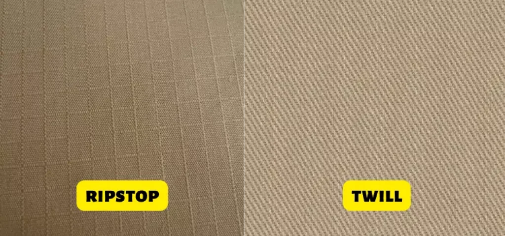 difference between ripstop and twill fabrics