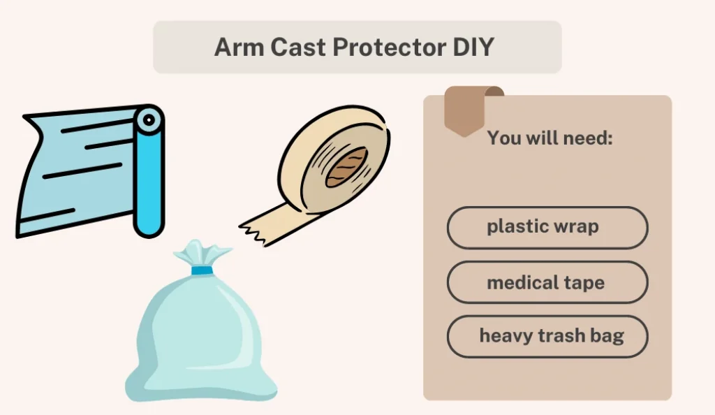 arm cast protector diy