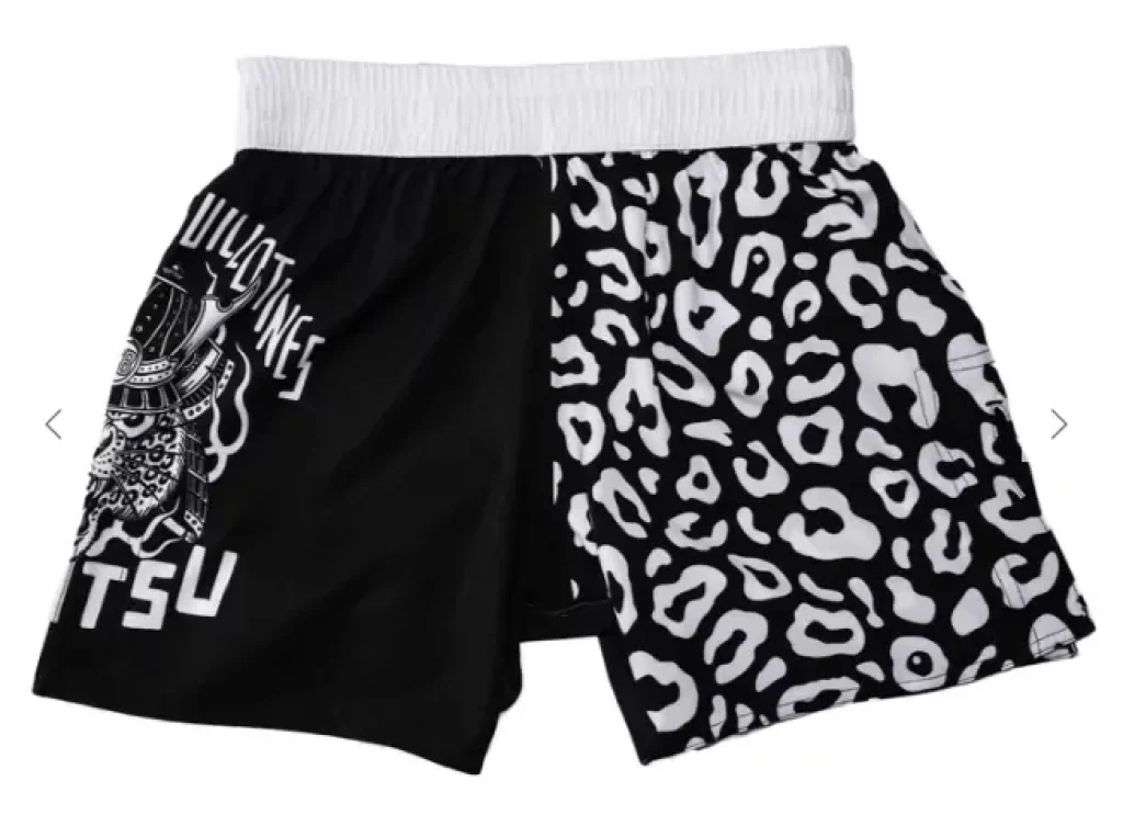 leopard print BJJ shorts