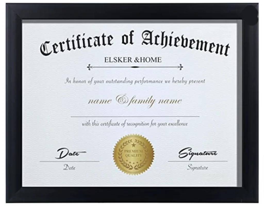 taekwondo black belt certificate frame
