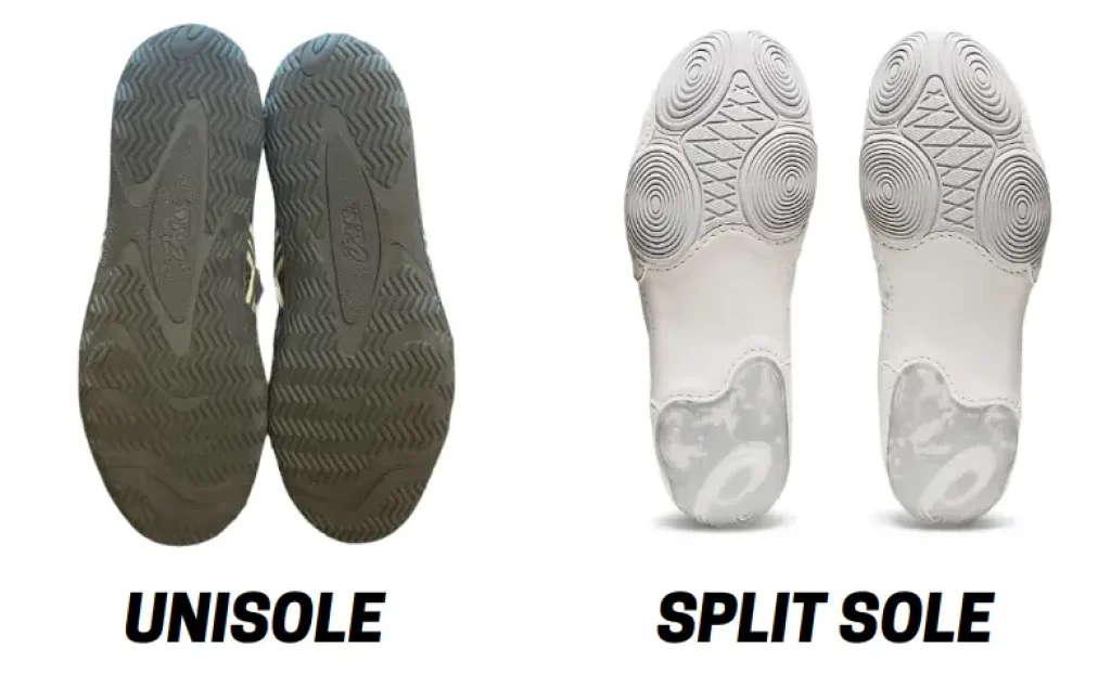 split sole vs full sole wrestling shoes